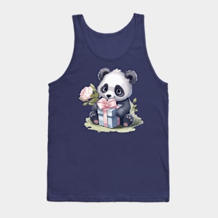 Cute Panda with gifts Tank Top